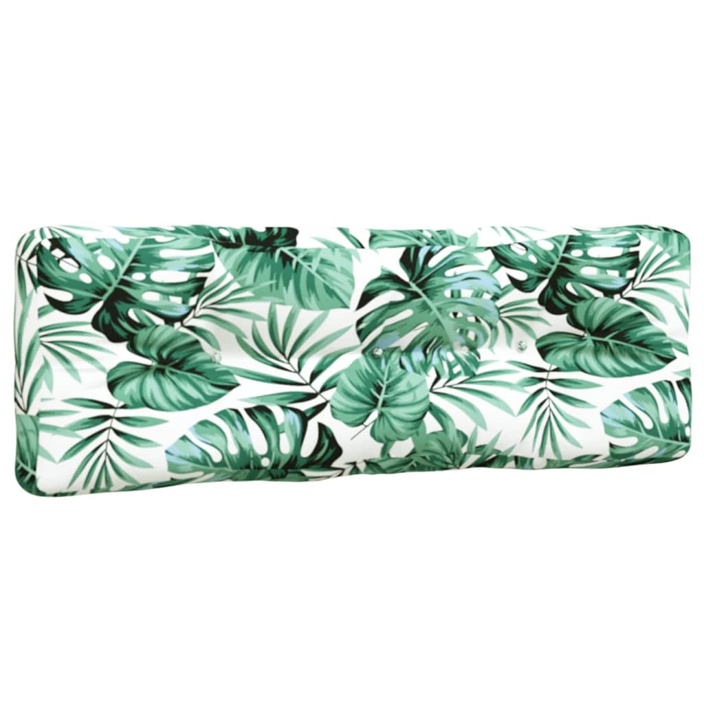 Coussin de palette 7 pièces motif feuille tissu