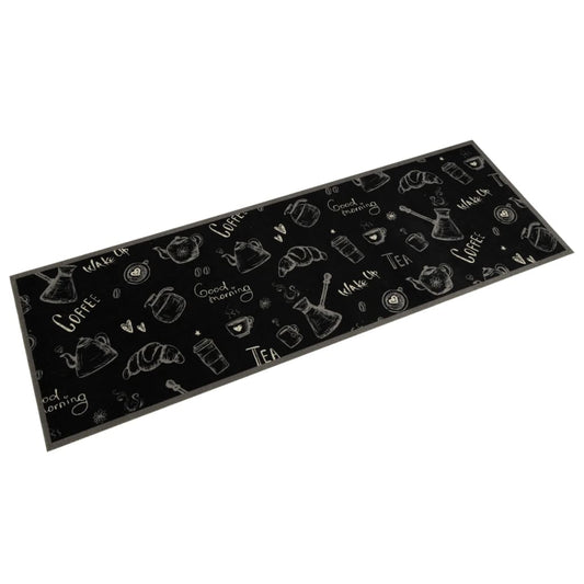 Kitchen Runner Washable Morning Black 60x180 cm Velvet
