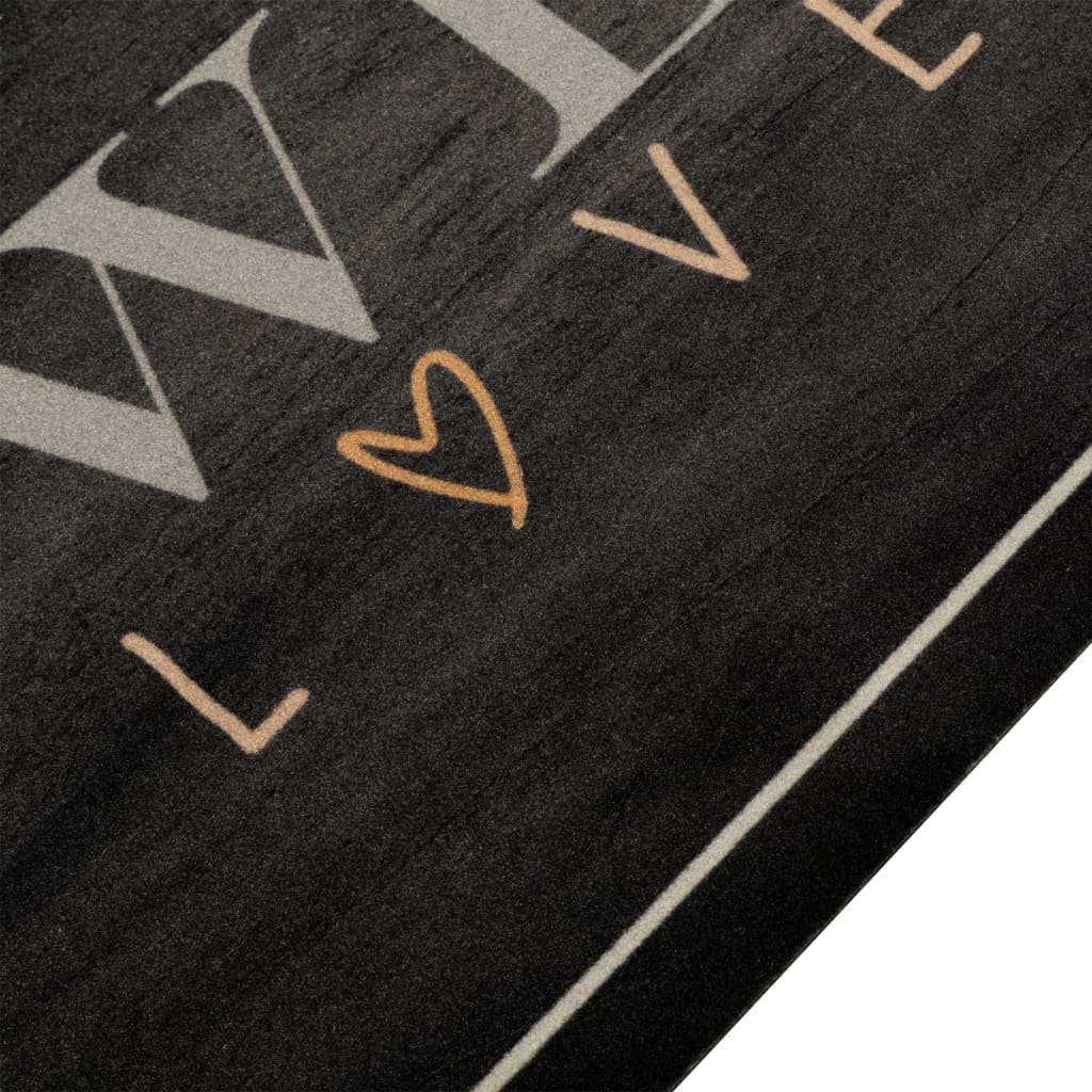 Washable Kitchen Runner Coffee 45x150 cm Velvet