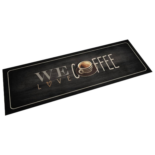 Washable Kitchen Rug Coffee 60x180 cm Velvet