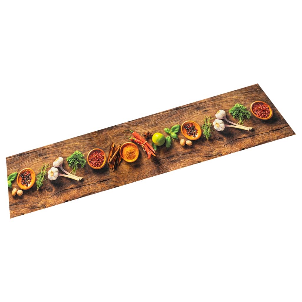 Tapis de cuisine lavable Épices 60x180 cm Velours