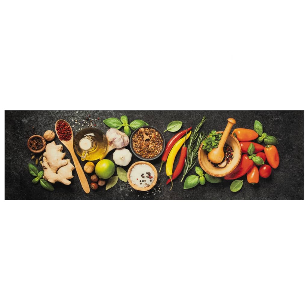Tapis de cuisine lavable Épices 45x150 cm Velours
