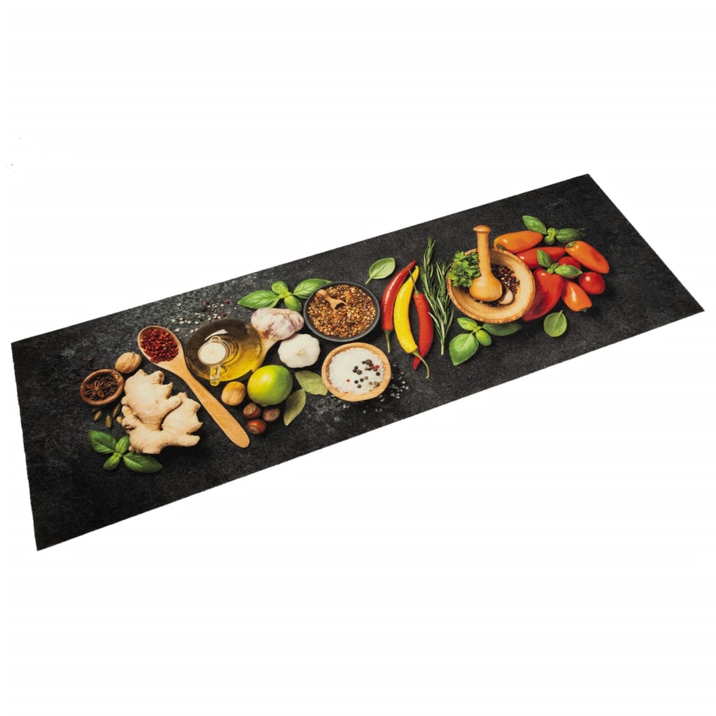 Washable Kitchen Rug Spices 60x180 cm Velvet