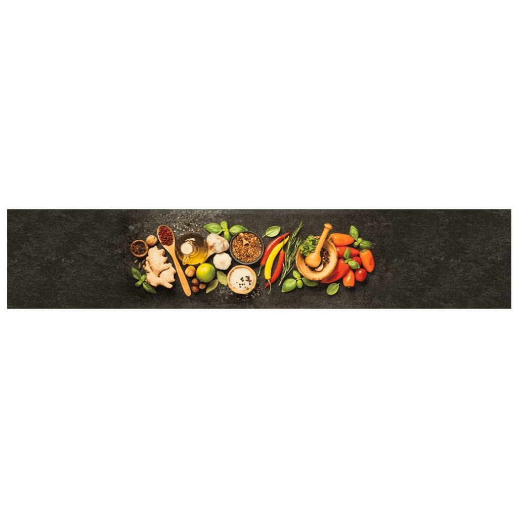 Washable Kitchen Runner Spices 60x300 cm Velvet