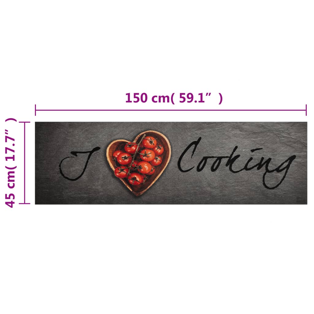 Washable Kitchen Mat Cooking 45x150 cm Velvet