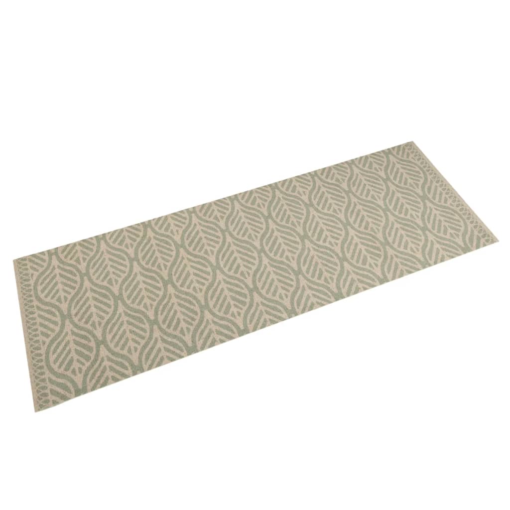 Washable Kitchen Rug Leaves 45x150 cm Velvet