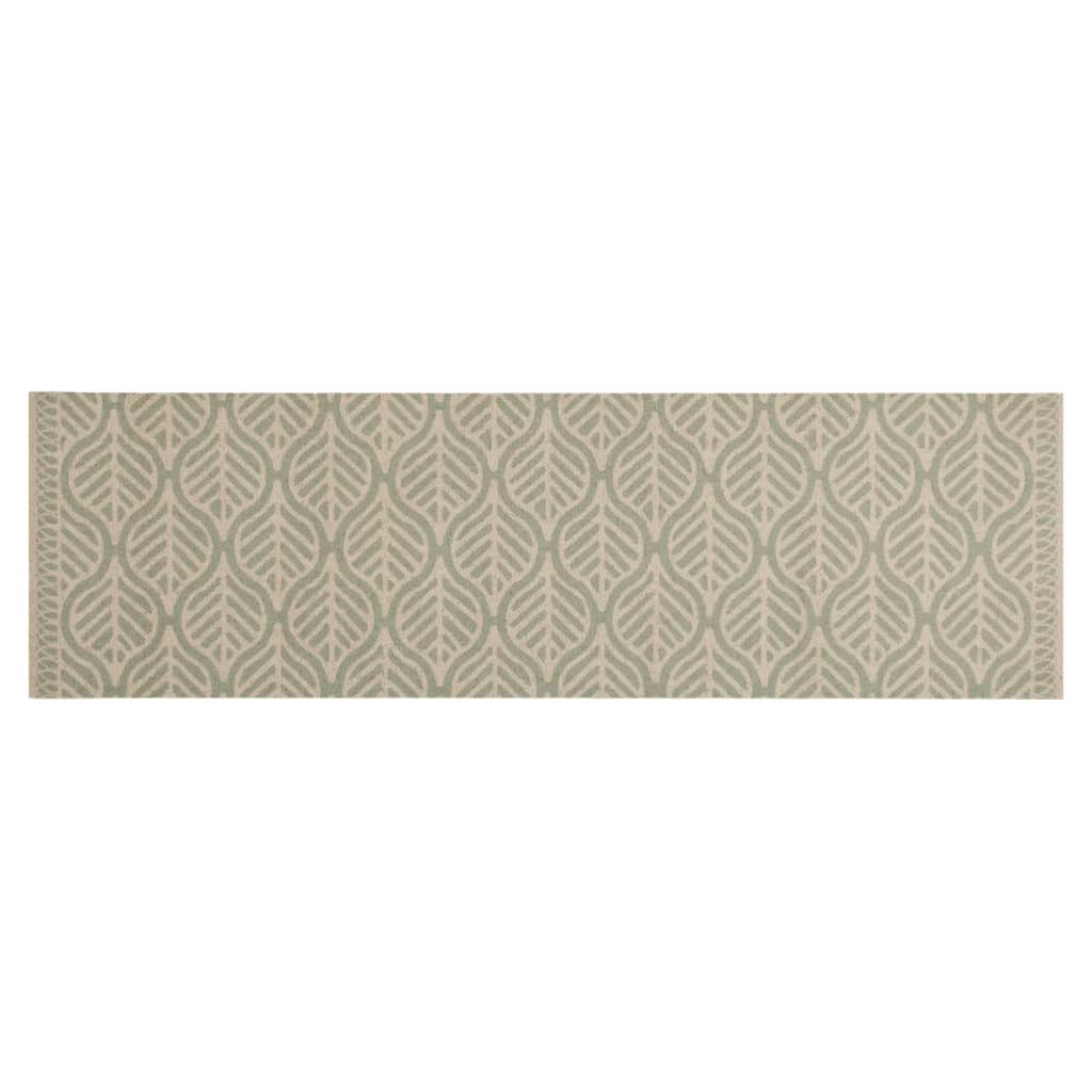 Washable Kitchen Rug Leaves 45x150 cm Velvet