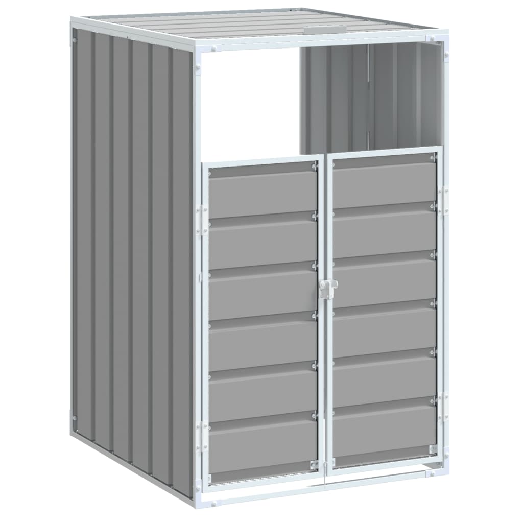 Waste Bin Storage for 1 Bin Grey 72x81x115 cm Steel