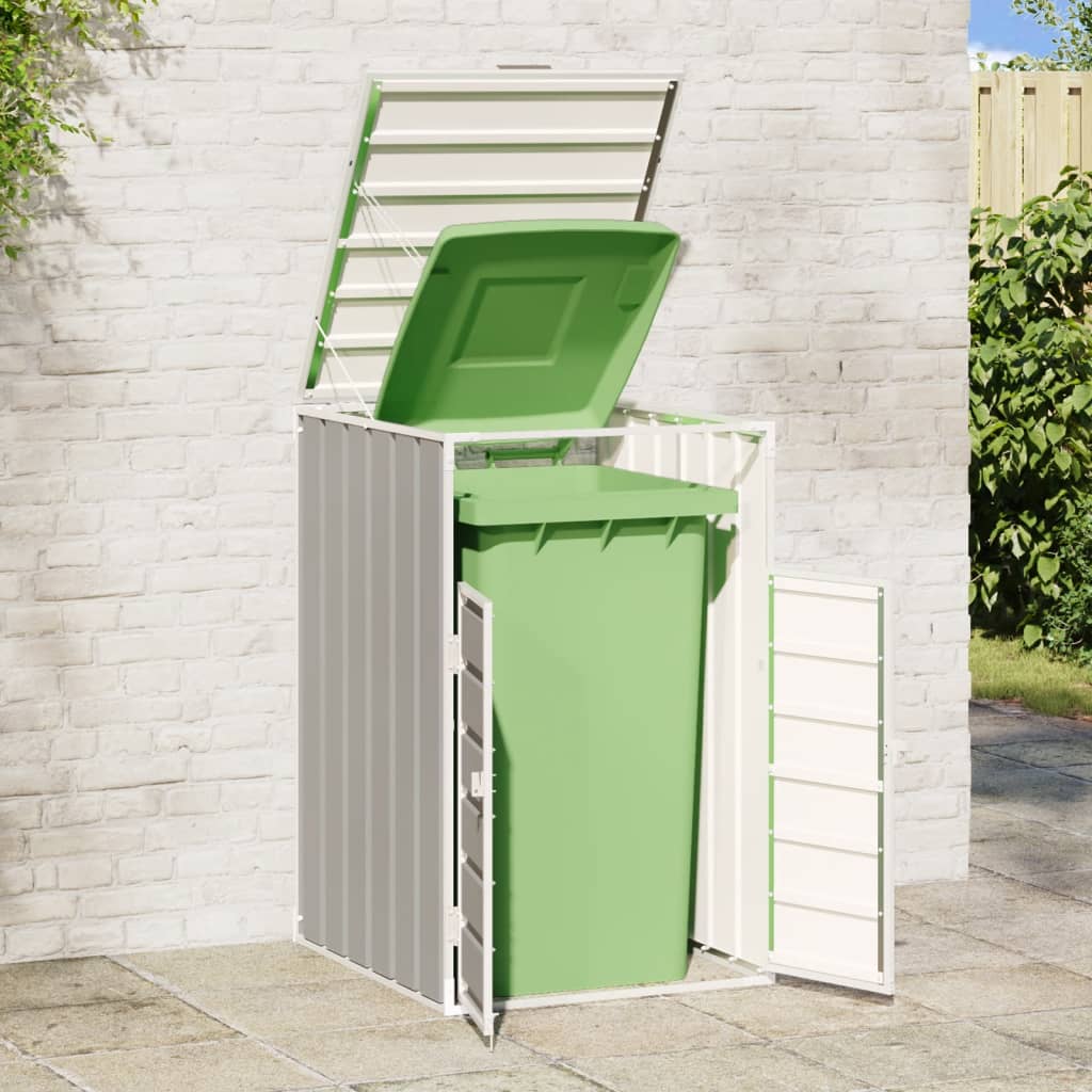 Waste Bin Storage for 1 Bin Grey 72x81x115 cm Steel