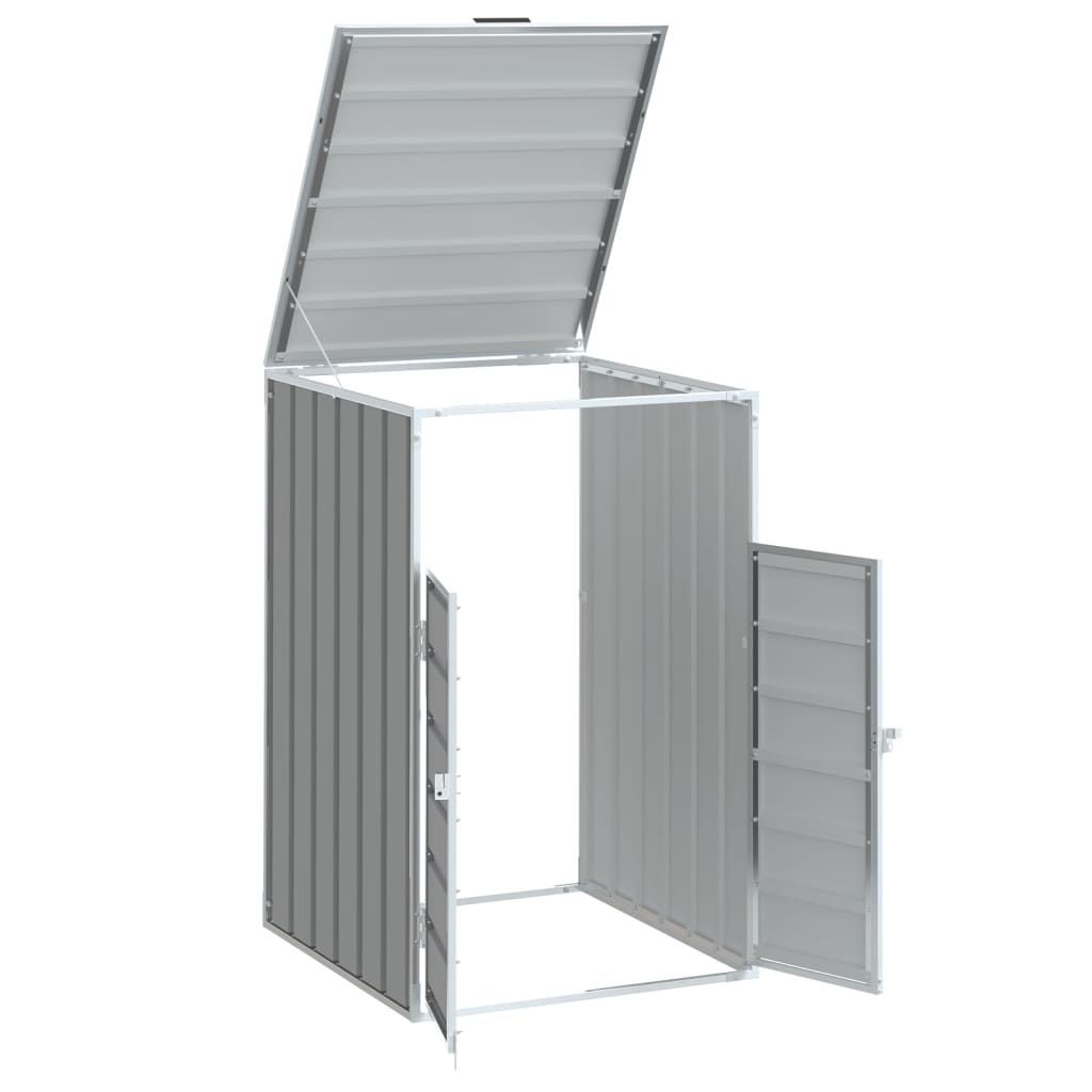 Waste Bin Storage for 1 Bin Grey 72x81x115 cm Steel