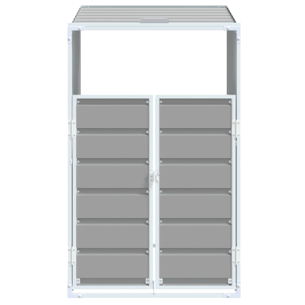 Waste Bin Storage for 1 Bin Grey 72x81x115 cm Steel