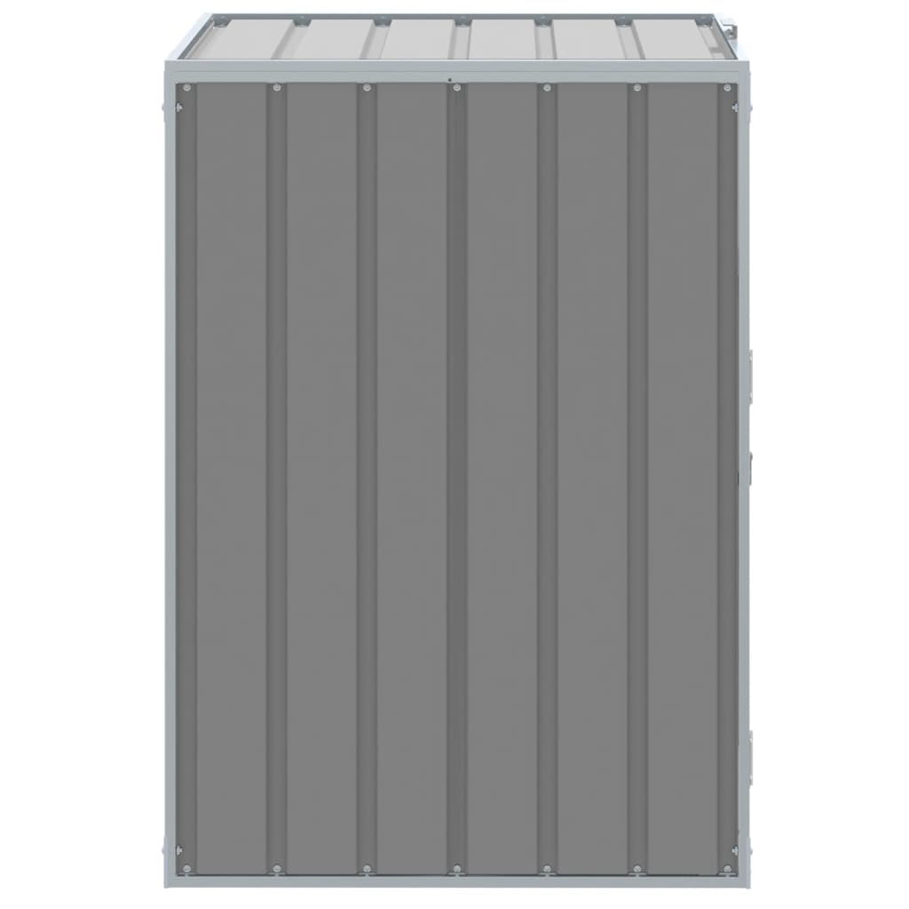 Waste Bin Storage for 1 Bin Grey 72x81x115 cm Steel