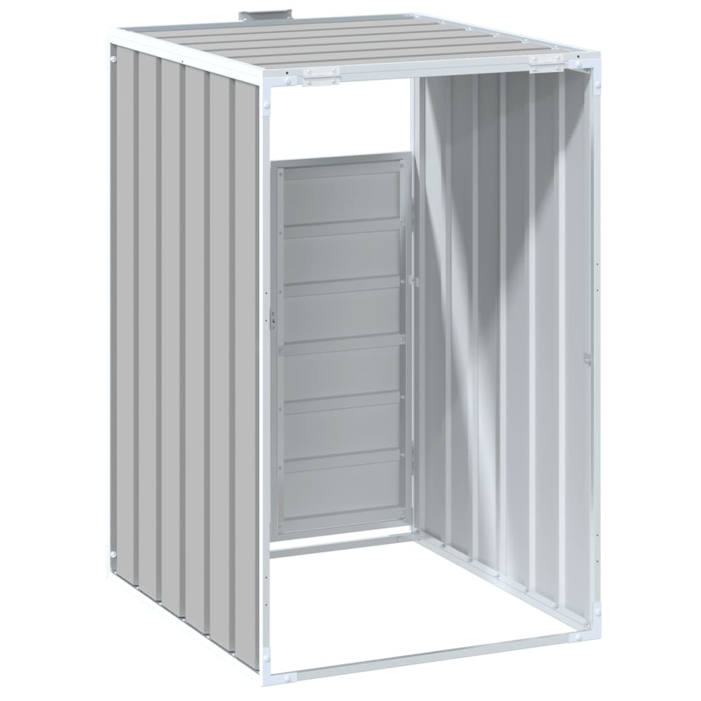 Waste Bin Storage for 1 Bin Grey 72x81x115 cm Steel