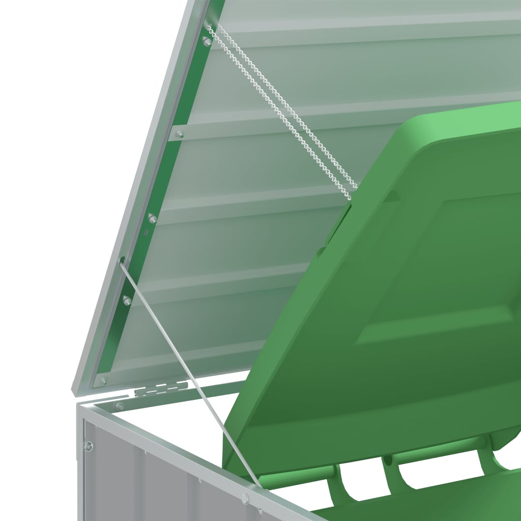 Waste Bin Storage for 1 Bin Grey 72x81x115 cm Steel