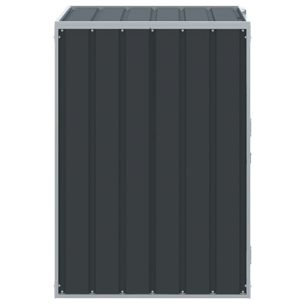 Mülltonnenbox für 1 Tonne Anthrazit 72x81x115 cm Stahl