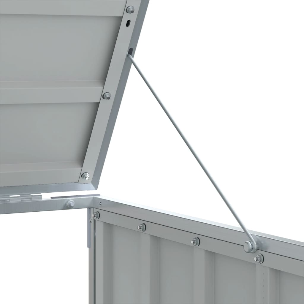 Wheelie Bin Storage for 3 Bins Grey 216x81x115 cm Steel