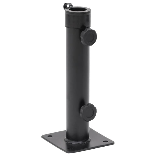 Sonnenschirmständer für Ø38/48 mm Mast Mattschwarz Stahl
