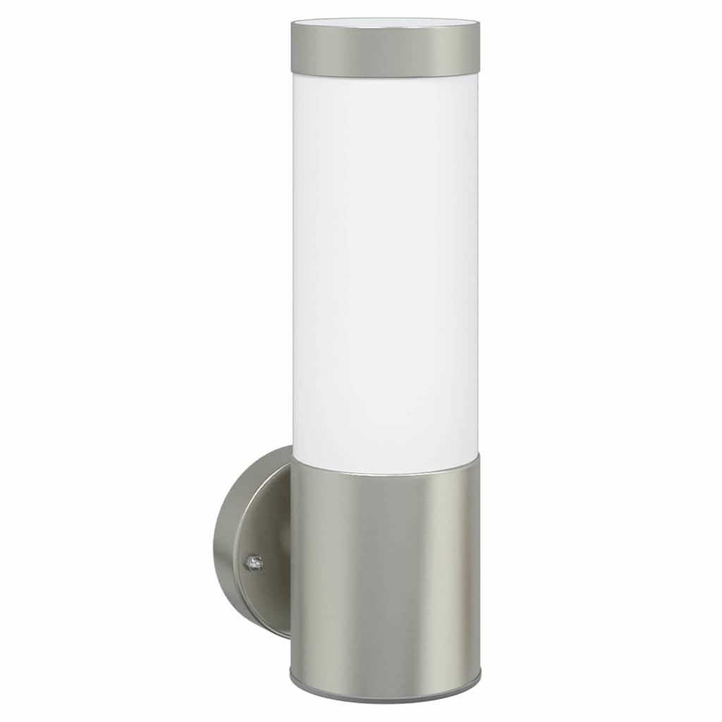 Applique murale argentée 12 x 8,5 x 27 cm acier inoxydable et plastique
