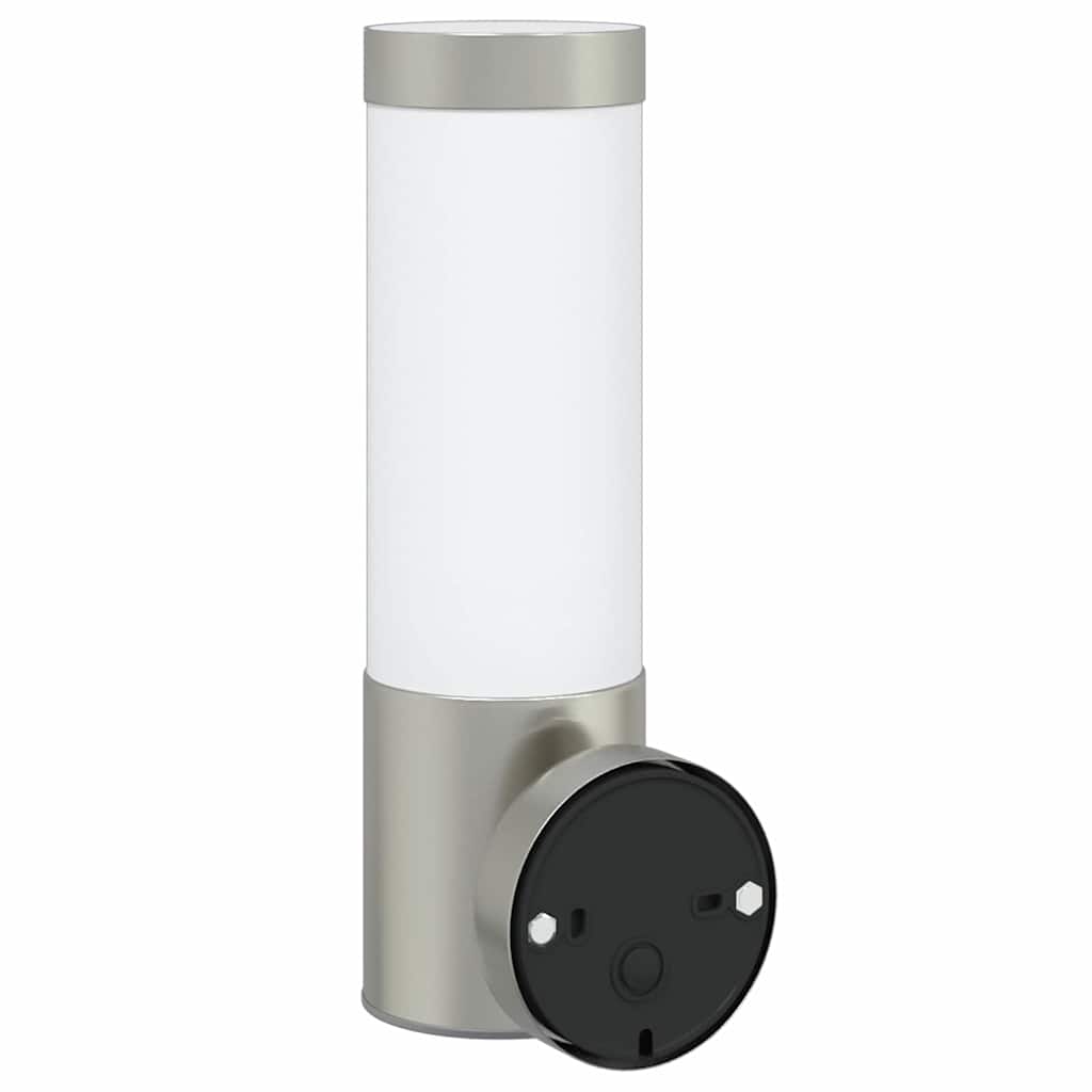 Applique murale argentée 12 x 8,5 x 27 cm acier inoxydable et plastique