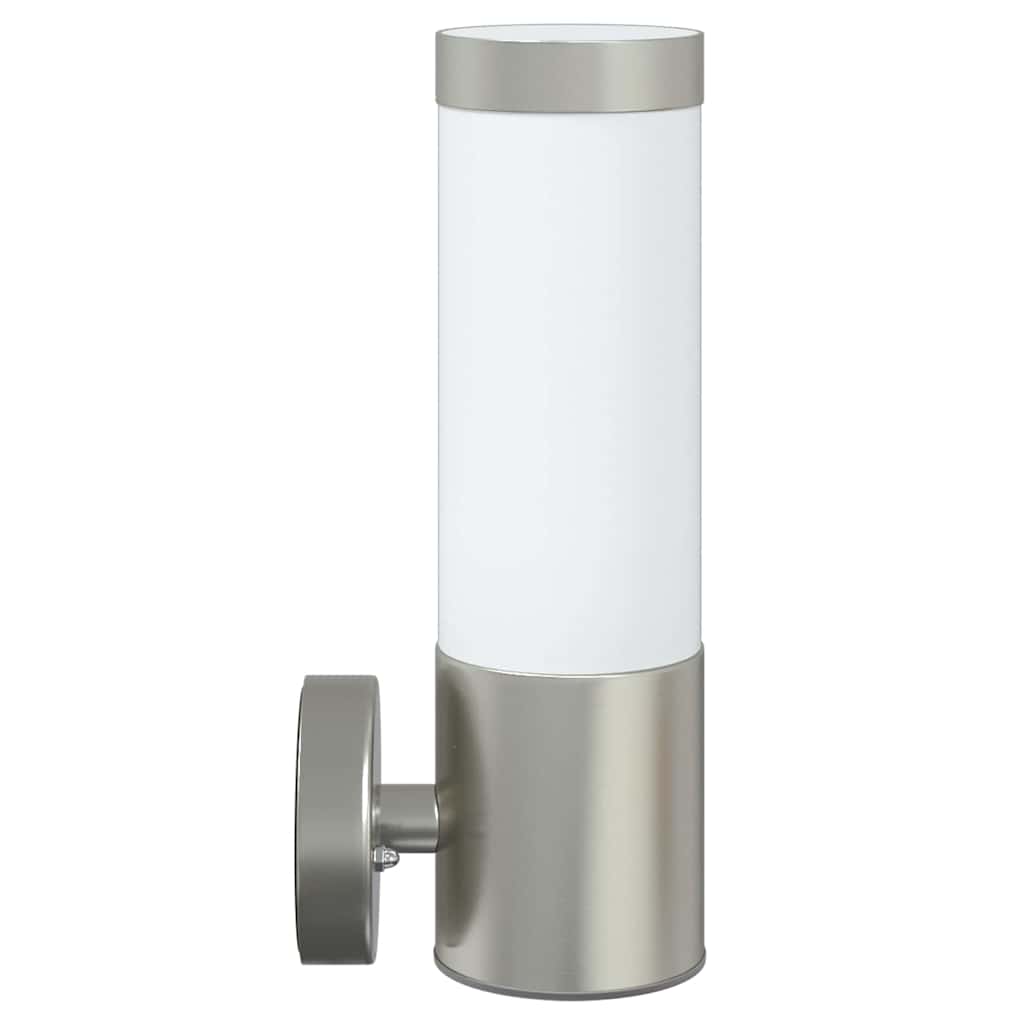 Applique murale argentée 12 x 8,5 x 27 cm acier inoxydable et plastique