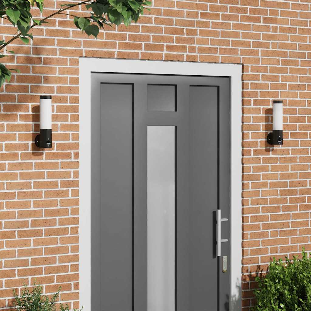 Outdoor Wall Light 2 pcs Black 12 x 8.5 x 29 cm