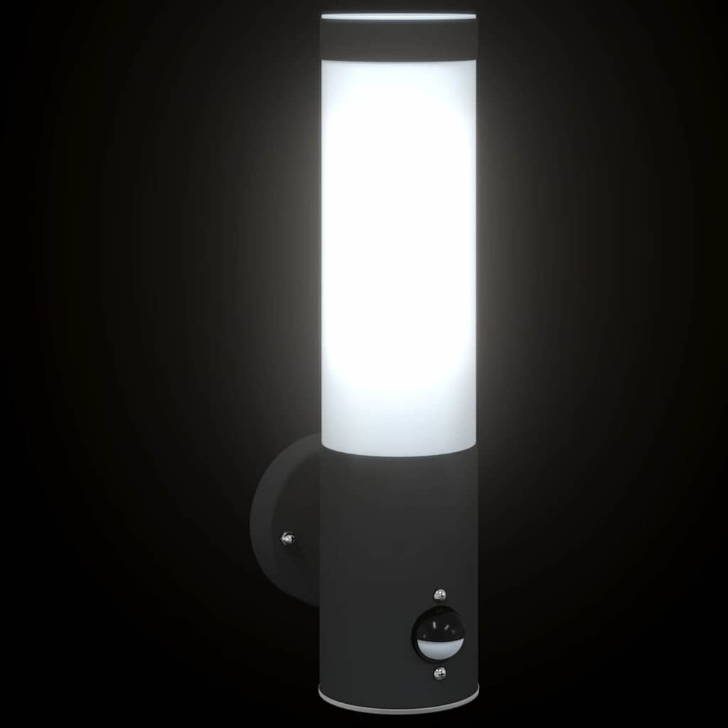 Outdoor Wall Light 2 pcs Black 12 x 8.5 x 29 cm