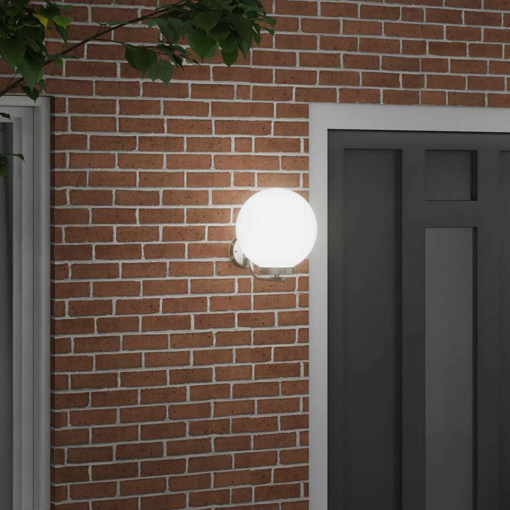Outdoor Wall Light Silver 29 x 25 x 33 cm Stainless Steel and Plastic