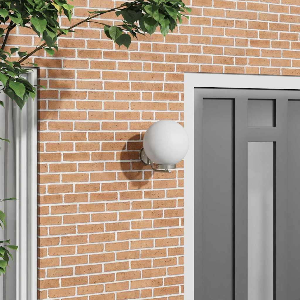 Outdoor Wall Light Silver 29 x 25 x 33 cm Stainless Steel and Plastic