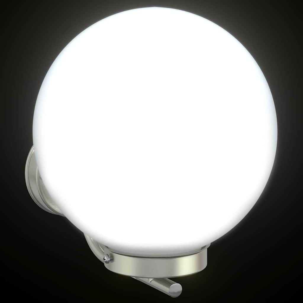 Outdoor Wall Light Silver 29 x 25 x 33 cm Stainless Steel and Plastic