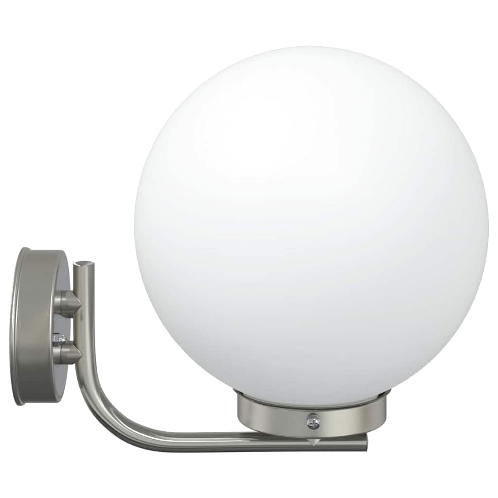 Outdoor Wall Light Silver 29 x 25 x 33 cm Stainless Steel and Plastic