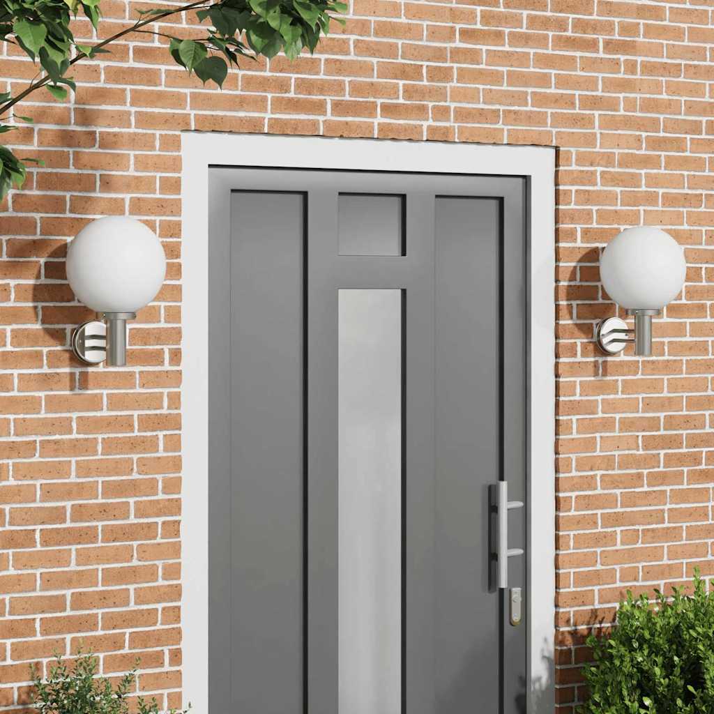 Outdoor Wall Light 2 pcs Silver 28 x 25 x 38 cm