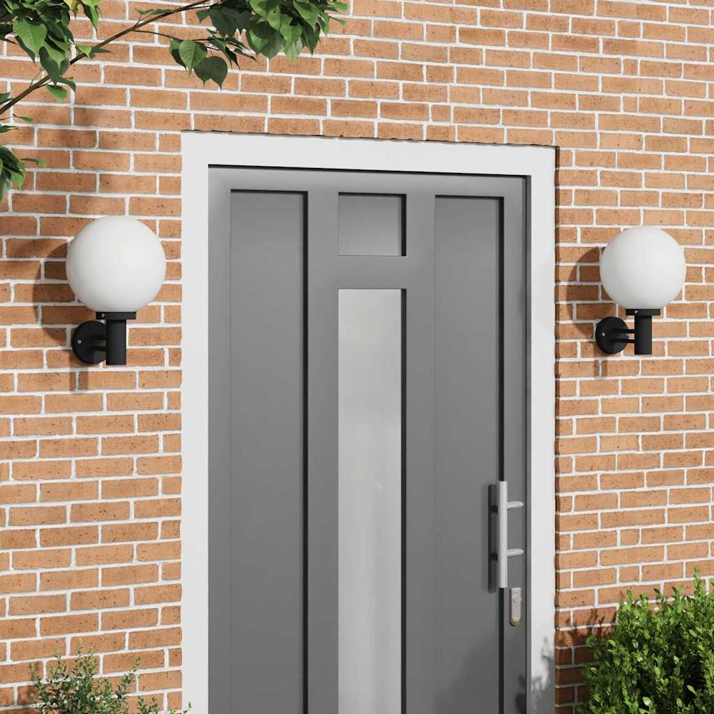 Applique murale d'extérieur 2 pcs noir 28 x 25 x 38 cm