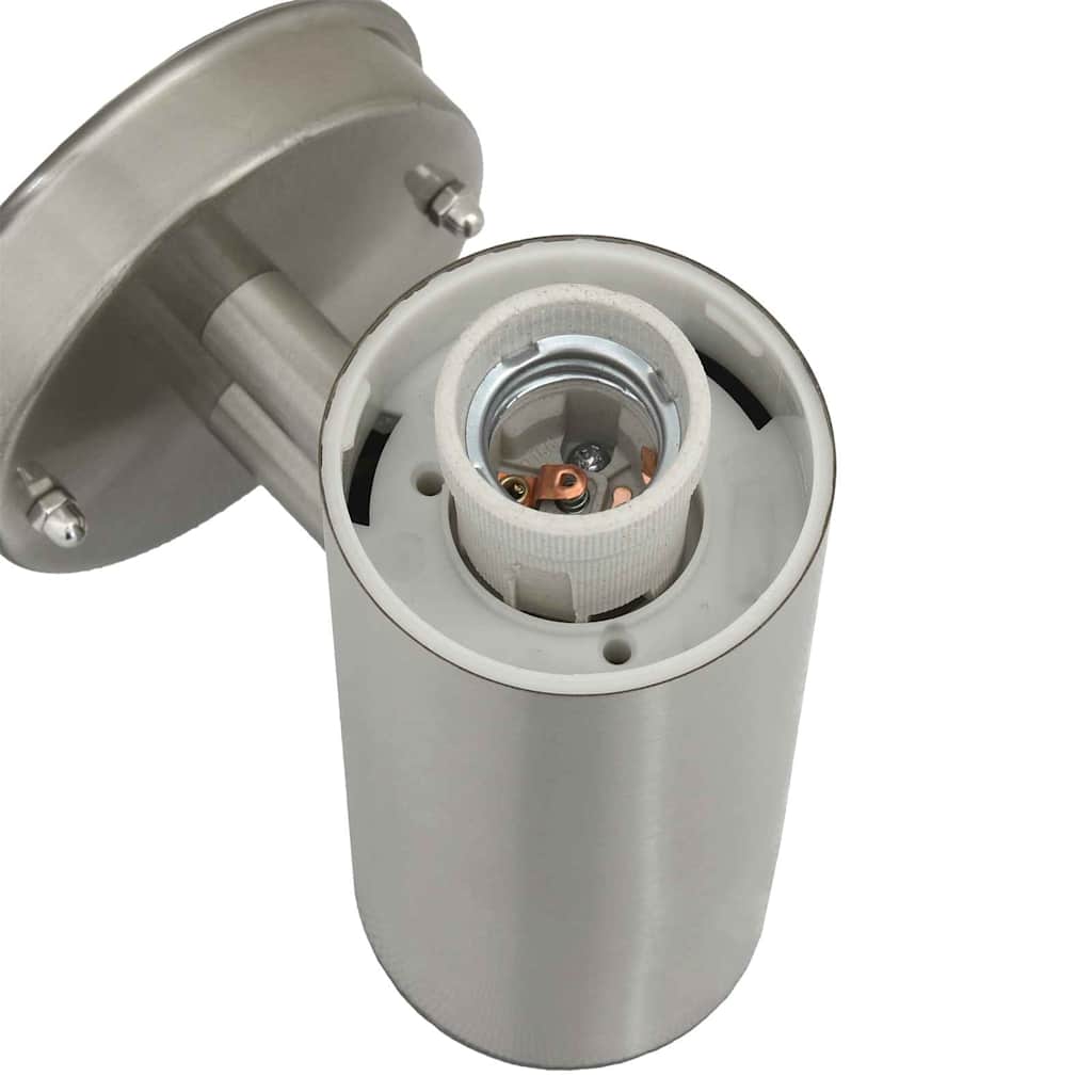 Outdoor Wall Lamp 2 pcs Silver 15 x 7.5 x 33 cm