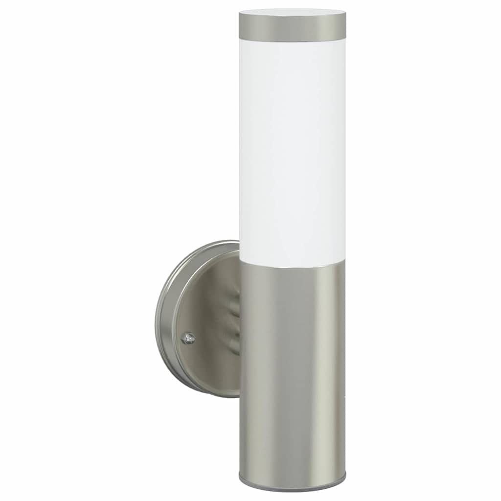Outdoor Wall Lamp 2 pcs Silver 15 x 7.5 x 33 cm