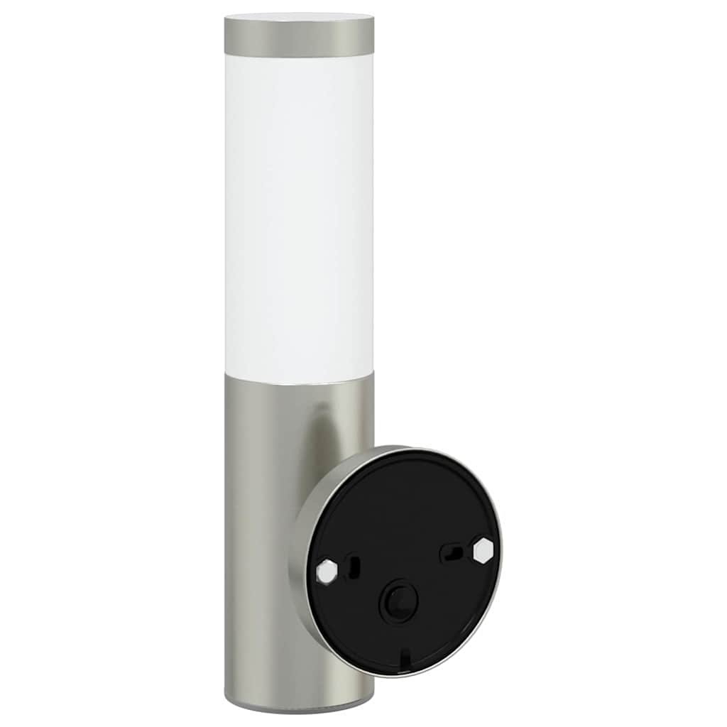 Outdoor Wall Light Silver 15 x 7.5 x 33 cm Stainless Steel and Plastic