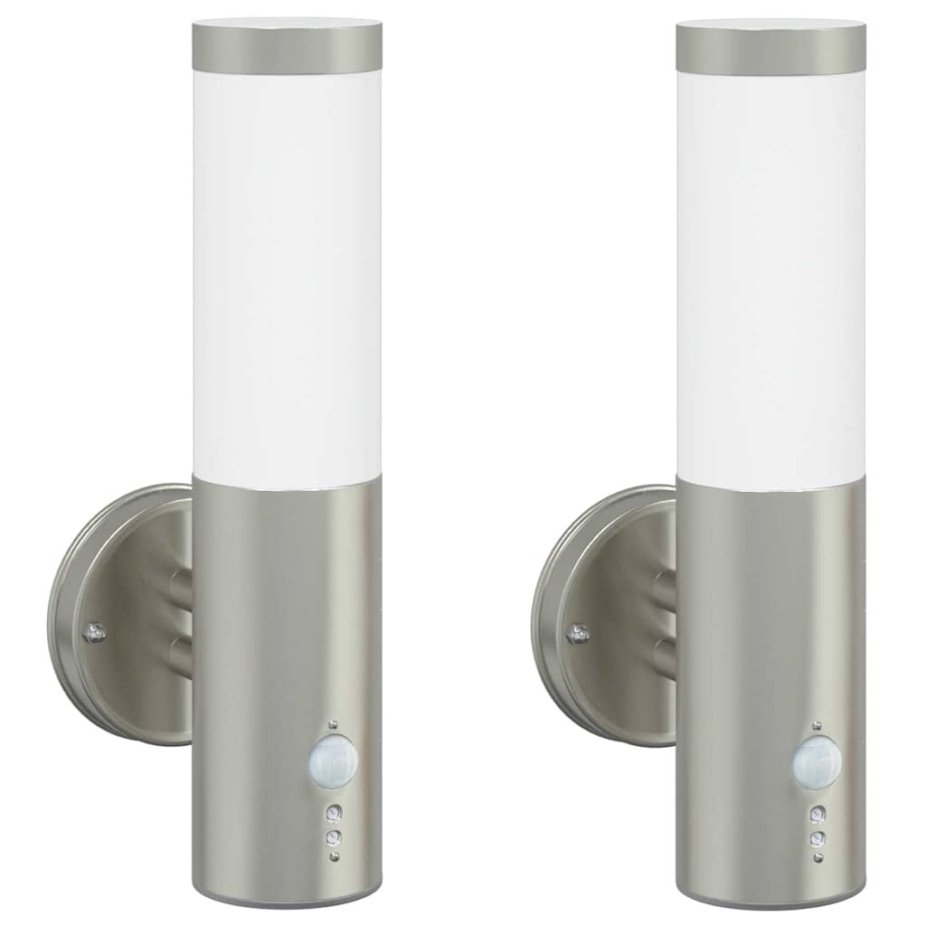 Außenwandleuchte 2 pcs Silber 15 x 7,5 x 33 cm