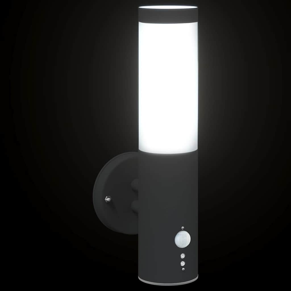 Outdoor Wall Light 2 pcs Black 15 x 7.5 x 33 cm