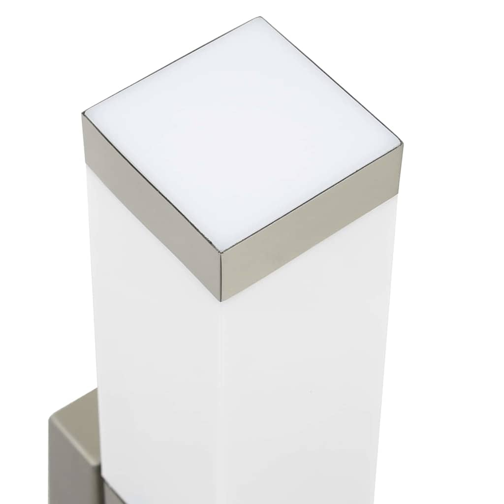 Außenwandleuchte Silber 10,5 x 6 x 33 cm Edelstahl und Plastik