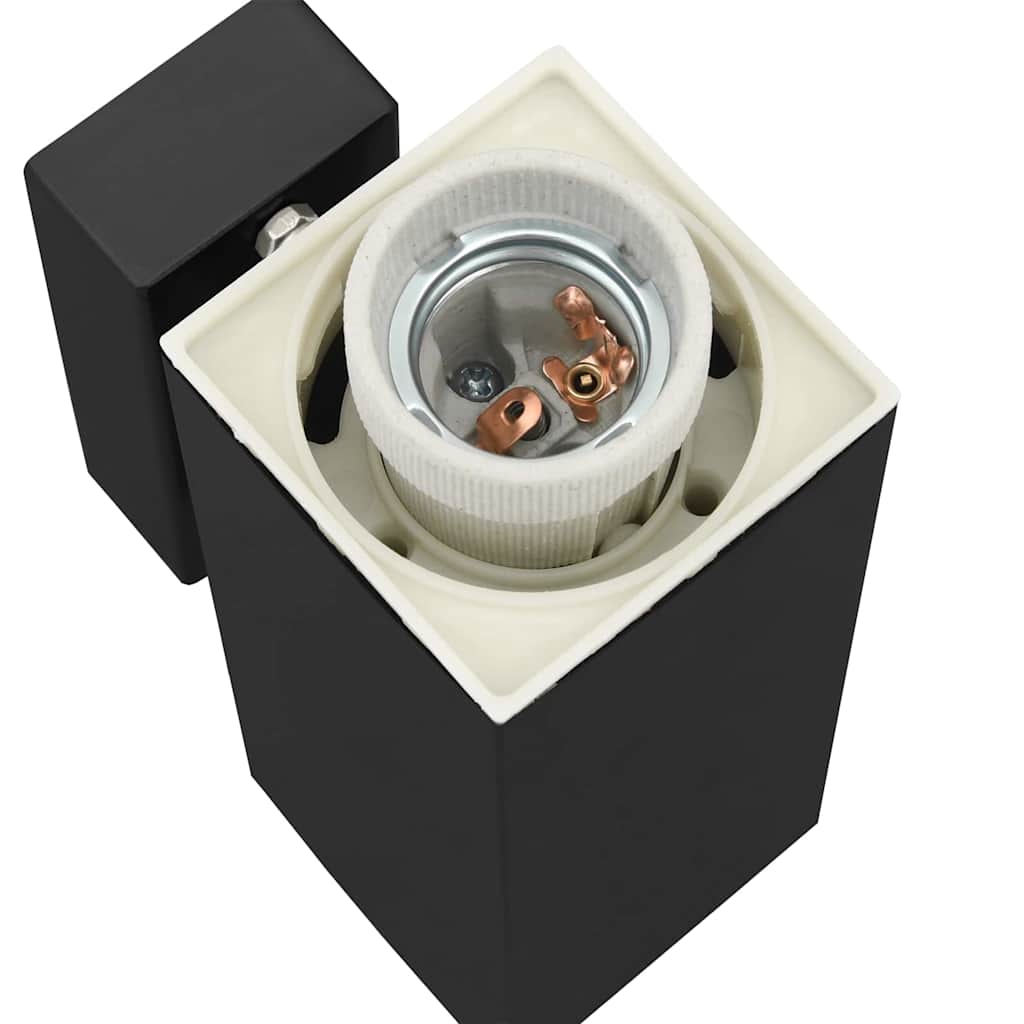 Outdoor Wall Light Black 10.5 x 6 x 33 cm Stainless Steel and Plastic