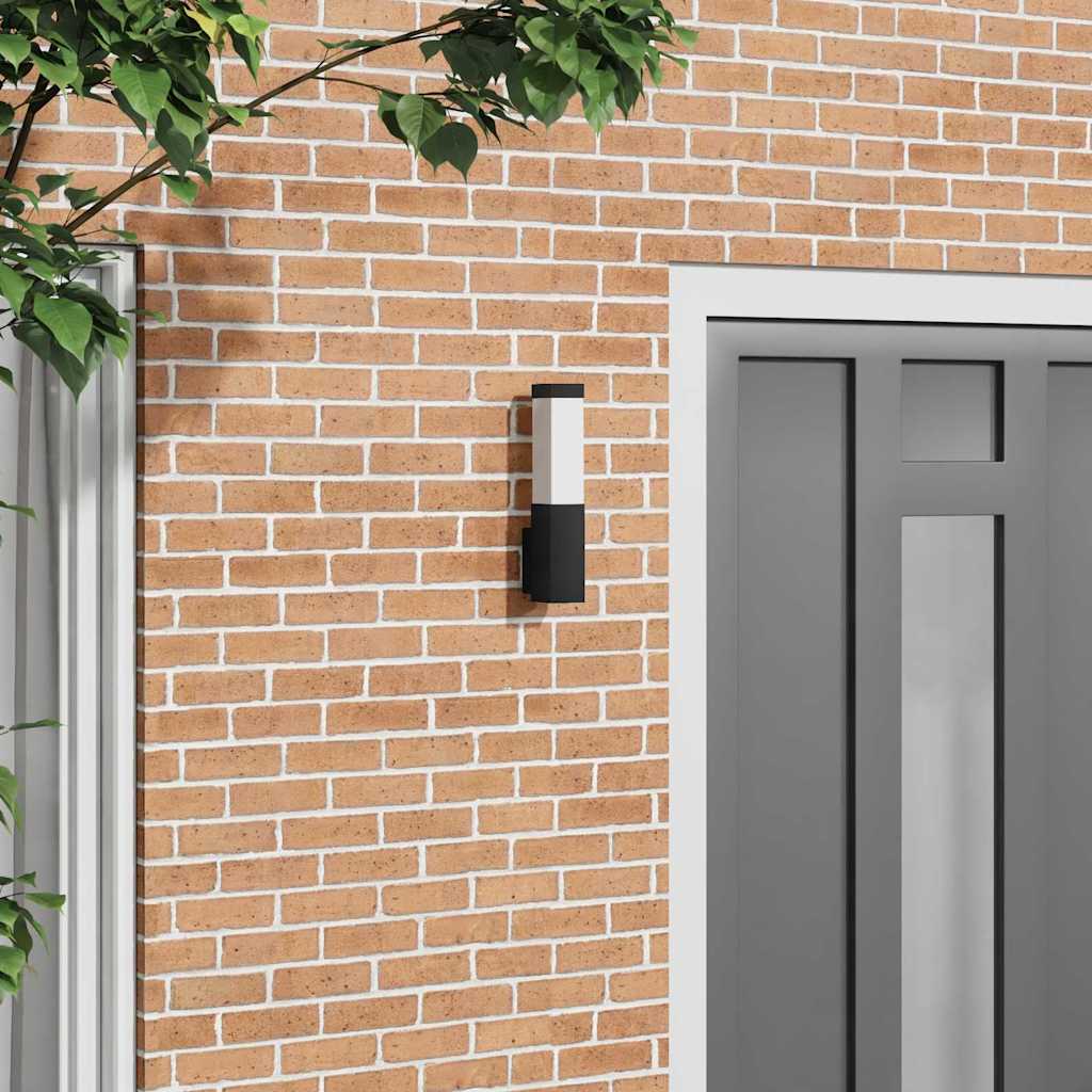Outdoor Wall Light Black 10.5 x 6 x 33 cm Stainless Steel and Plastic