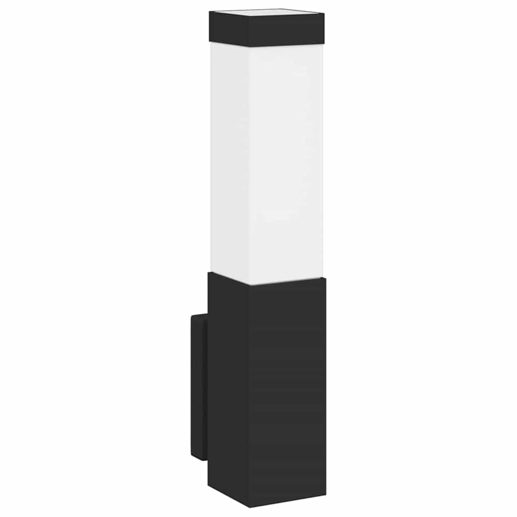 Outdoor Wall Light Black 10.5 x 6 x 33 cm Stainless Steel and Plastic
