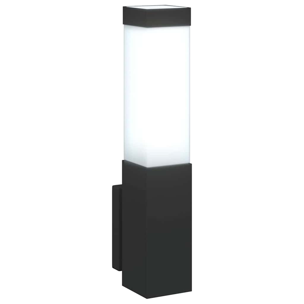 Outdoor Wall Light Black 10.5 x 6 x 33 cm Stainless Steel and Plastic