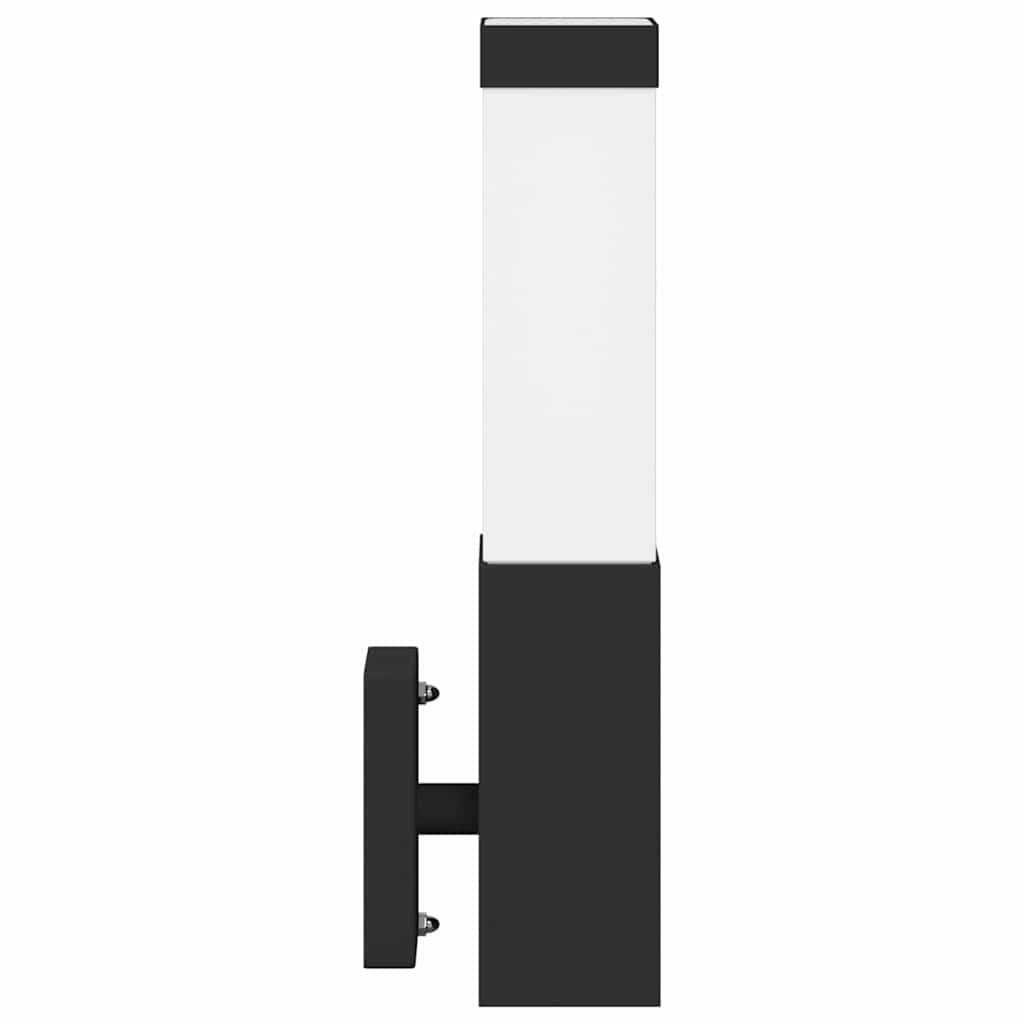 Outdoor Wall Light Black 10.5 x 6 x 33 cm Stainless Steel and Plastic