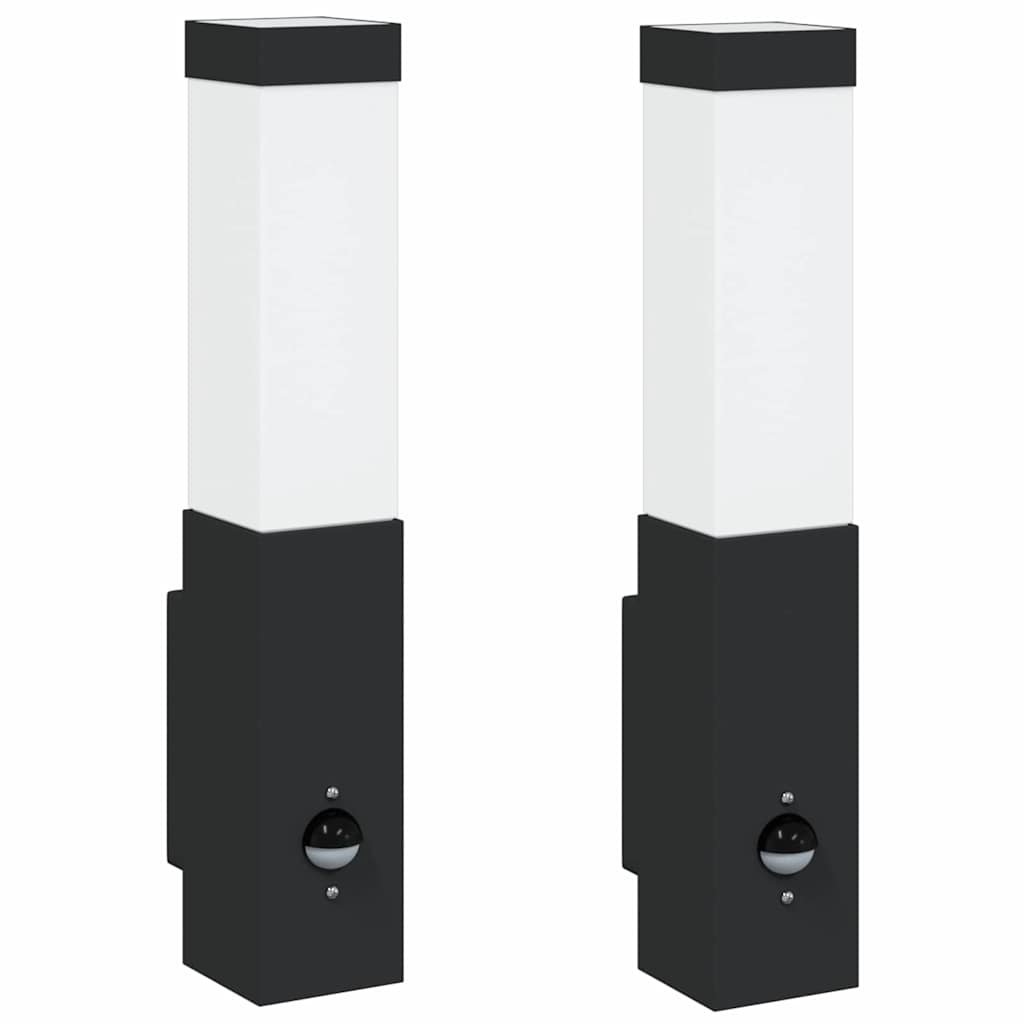 Außenwandleuchte 2 pcs Schwarz 10,5 x 6 x 33 cm