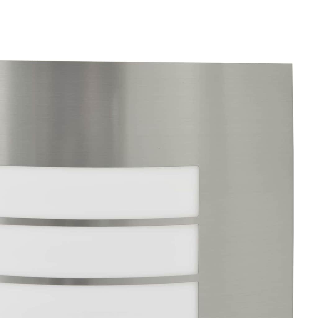 Outdoor Wall Light Silver 23.5 x 9 x 26 cm Stainless Steel and Plastic