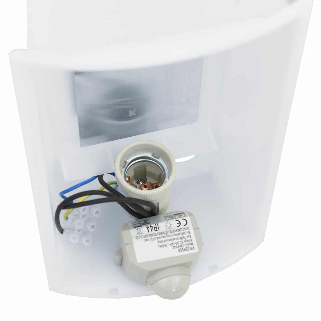 Outdoor Wall Light Silver 23.5 x 9 x 26 cm Stainless Steel and Plastic