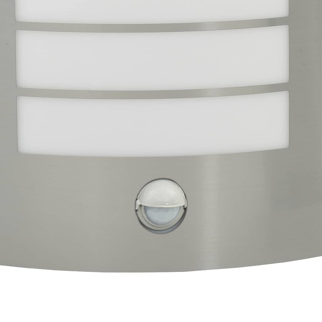 Outdoor Wall Light Silver 23.5 x 9 x 26 cm Stainless Steel and Plastic