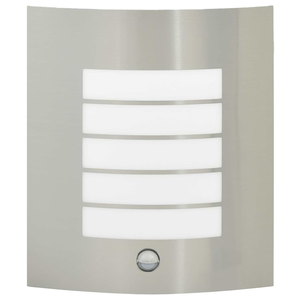 Outdoor Wall Light Silver 23.5 x 9 x 26 cm Stainless Steel and Plastic