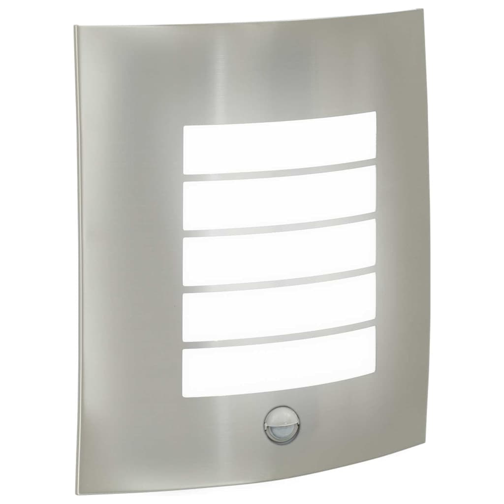Outdoor Wall Light Silver 23.5 x 9 x 26 cm Stainless Steel and Plastic