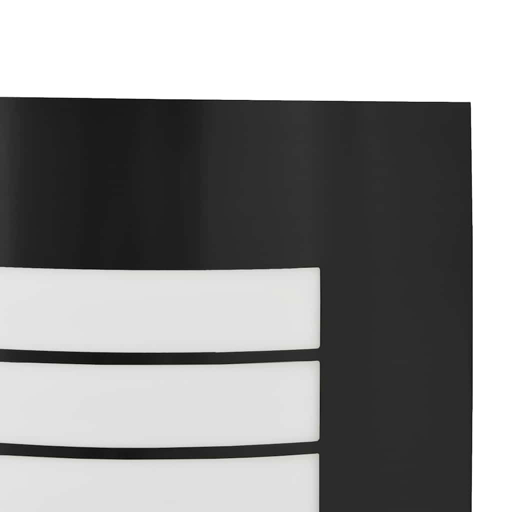 Applique d'extérieur noire 23,5 x 9 x 26 cm en acier inoxydable et plastique